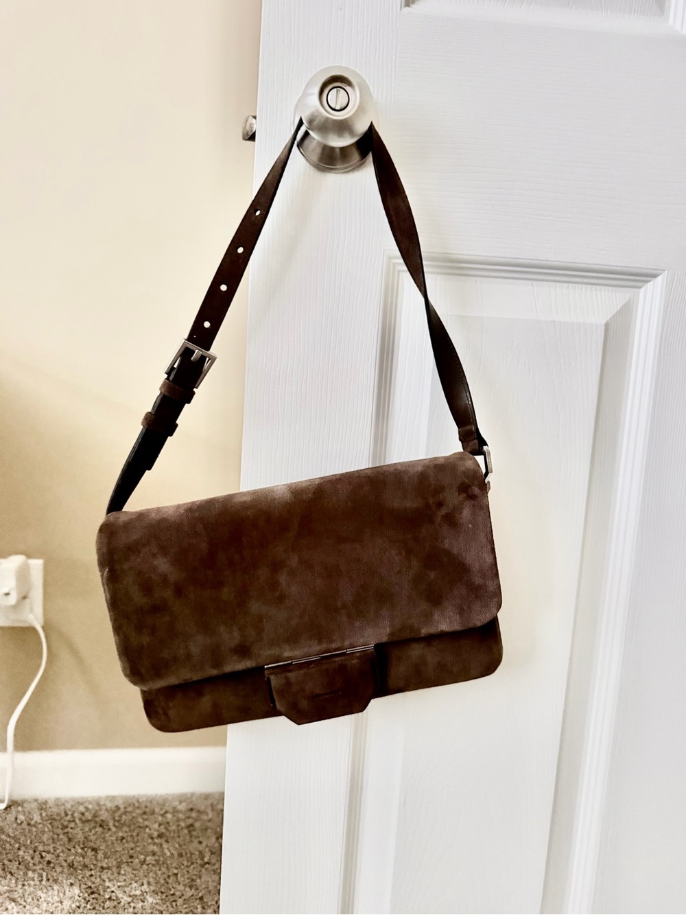 All Saints suede shoulder bag